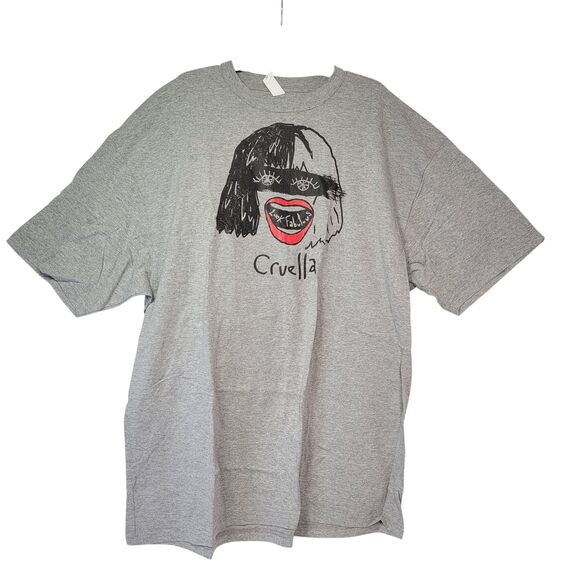Disney Big Cruella Men's Tops Short Sleeve Tee Shirt, Athletic Heather 3X-Large - Picture 1 of 7